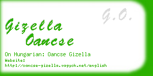 gizella oancse business card